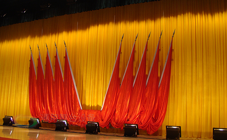 學(xué)校禮堂、報(bào)告廳 大型舞臺阻燃幕布廠家定做